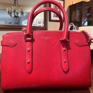 Aspinal of London Red Pebbled Purse